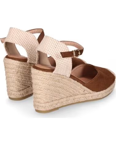CHIKA10 SANDALO CON ZEPPA NADITA IN CAMOSCIO MARRONE MARRON-BROWN