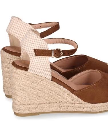 CHIKA10 SANDALO CON ZEPPA NADITA IN CAMOSCIO MARRONE MARRON-BROWN