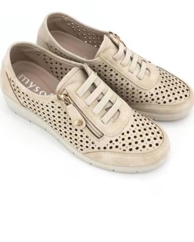 MYSOFT 26M206 E SNEAKER GELOCHT BEIG