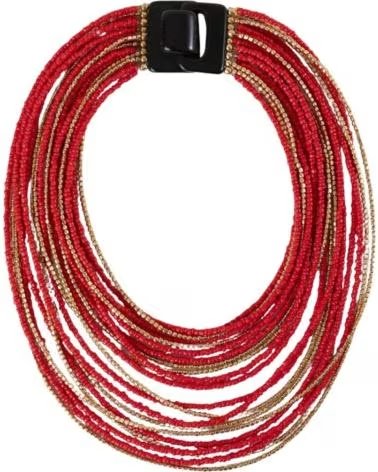 LATIDO COLLAR MULTICAPA ROJO