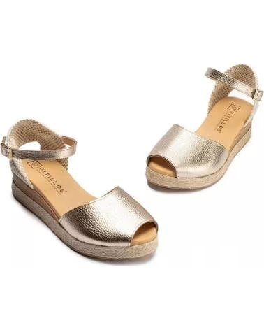 PITILLOS SANDALI CON ZEPPA 10580 ORO DORADO