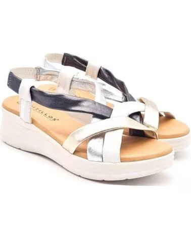 PITILLOS SANDALI CON ZEPPA 10611 BLANCO