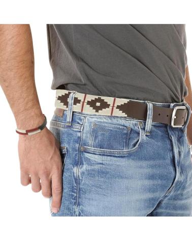 PELPE CINTO POLO GS1 BEGE COM DETALHES CASTANHOS BEIGE