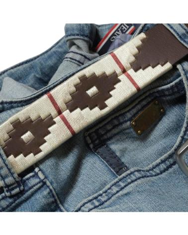 PELPE CINTO POLO GS1 BEGE COM DETALHES CASTANHOS BEIGE