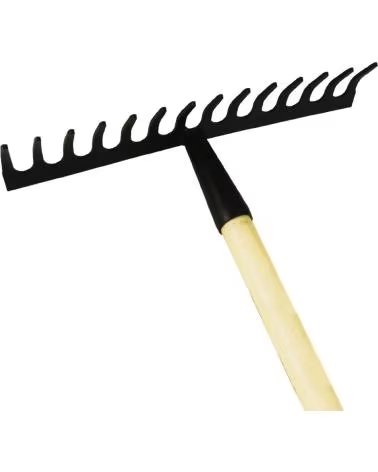 WURKO GARDEN RAKE WITH WOODEN HANDLE MULTICOLOR