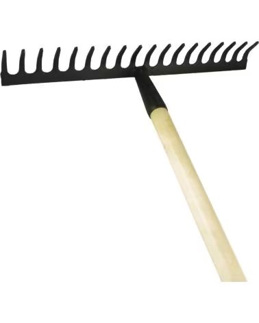 WURKO GARDEN RAKE WITH WOODEN HANDLE MULTICOLOR