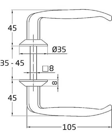 AMIG DOOR HANDLE SET MULTICOLOR
