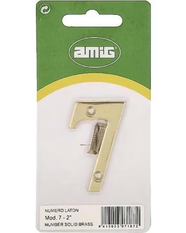 AMIG DOOR NUMBER WITH METALLIC FINISH MULTICOLOR