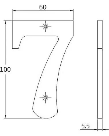 AMIG DOOR NUMBER WITH METALLIC FINISH MULTICOLOR