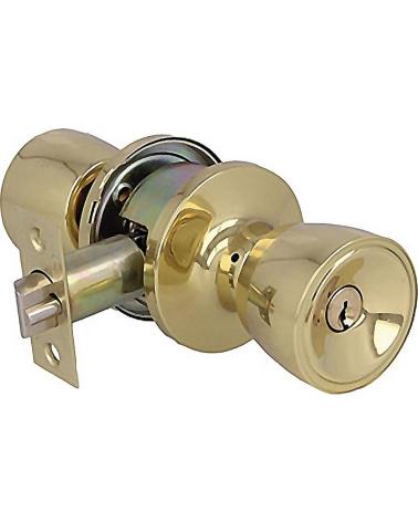 AMIG POMO DE PUERTA CON CERRADURA ACABADO DORADO MULTICOLOR