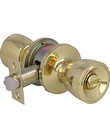AMIG POMO DE PUERTA CON CERRADURA ACABADO DORADO MULTICOLOR