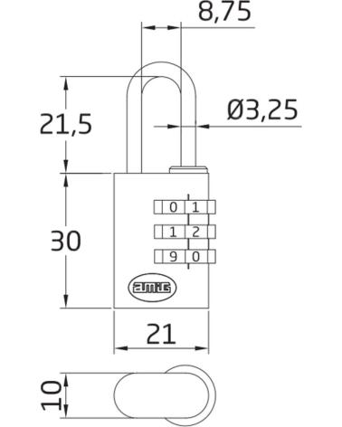 AMIG CANDADO DE SEGURIDAD CON COMBINACIÓN MULTICOLOR
