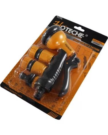 HOTECHE SET DE RIEGO CON PISTOLA Y CONECTORES MULTICOLOR