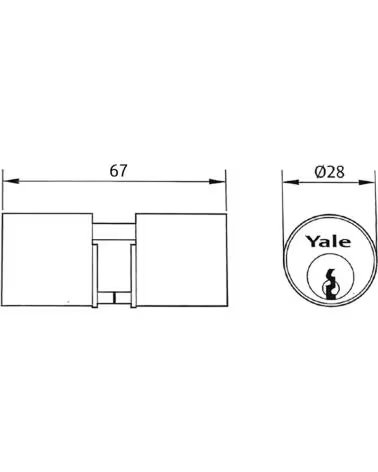 YALE CILINDRO DE SEGURANÇA PARA PORTAS MULTICOLOR