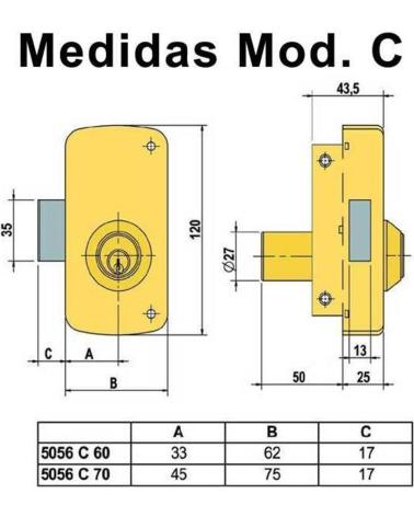 LINCE CERRADURA DE SEGURIDAD MOD C MULTICOLOR
