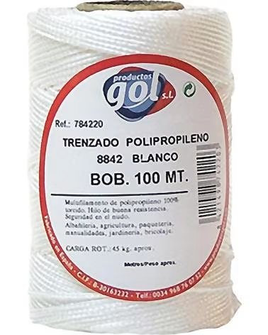 WURKO CORDA TRANÇADA DE POLIPROPILENO BRANCO 100 METROS MULTICOLOR