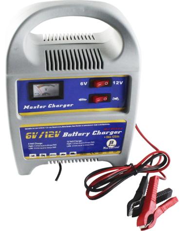 WURKO CARGADOR DE BATERÍAS 6V/12V CON PINZAS MULTICOLOR