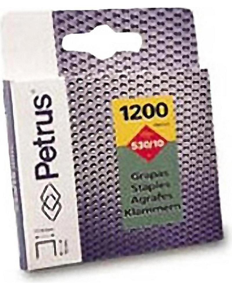 PETRUS CAJA DE 1200 GRAPAS 24/6 MULTICOLOR