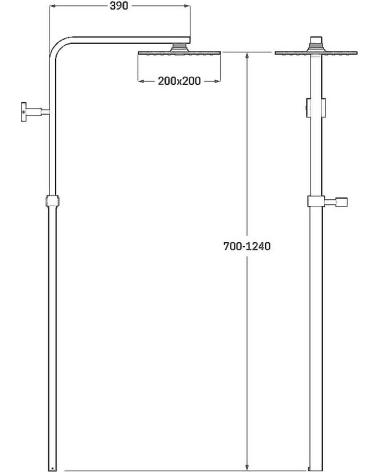 CIS COLUMNA DE DUCHA MULTICOLOR PARA BAÑO