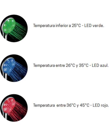 CIS DUCHA DE MANO CON INDICADOR LED DE TEMPERATURA MULTICOLOR