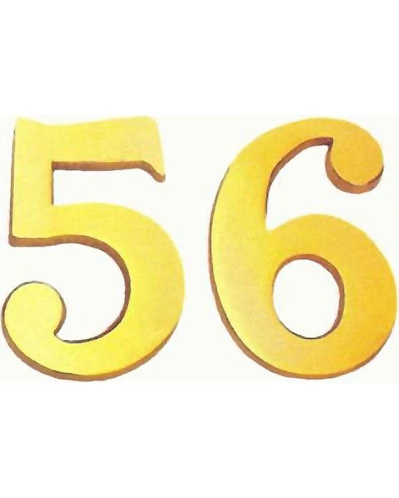 WURKO NÚMERO ADHESIVO 56 DORADO MULTICOLOR