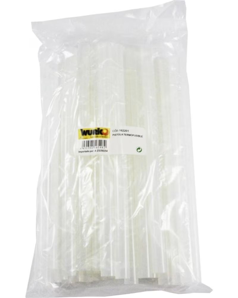 WURKO PACOTE DE BASTÕES DE COLA TERMOFUSÍVEL TRANSPARENTE MULTICOLOR
