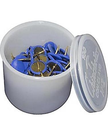 SYSFIX CHINCHETAS DE CABEZAL PLANO AZUL MULTICOLOR