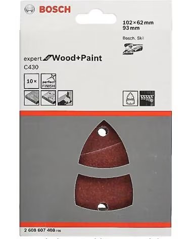 BOSCH FOGLIO ABRASIVO WOOD AND PAINT PER LEVIGATRICE DELTA MULTICOLOR