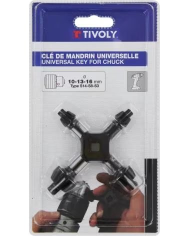 TIVOLY CHAVE DE MANDRIL UNIVERSAL MULTICOLOR