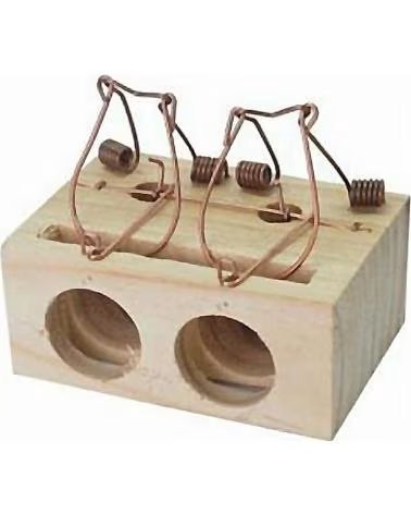 SAUVIC TRAMPA PARA ROEDORES DE MADERA CON DOBLE ENTRADA MULTICOLOR