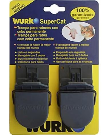 WURKO SUPERCAT TRAPPOLA PER TOPI CON ESCA PERMANENTE MULTICOLOR