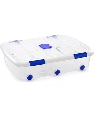 PLASTICFORTE CAIXA ORGANIZADORA MULTIUSO COM FECHO DE SEGURANÇA MULTICOLOR