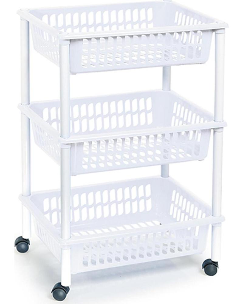 PLASTICFORTE VERDULERO CON RUEDAS ORGANIZADOR MULTIUSOS MULTICOLOR