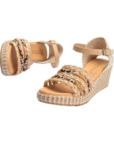 PITILLOS SANDALI CON ZEPPA 10564 NATURALE NATURAL