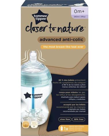 TOMMEE TIPPEE BIBERÓN CLOSER TO NATURE ANTICÓLICOS VERDE