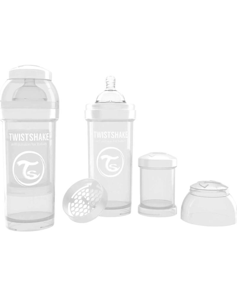 TWISTSHAKE BIBERÓN ERGONÓMICO PARA BEBÉ BLANCO