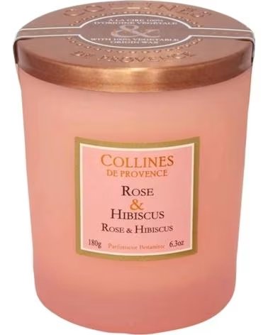 COLLINES DE PROVENCE VELA PERFUMADA DE ROSE ET HIBISCUS ROSA