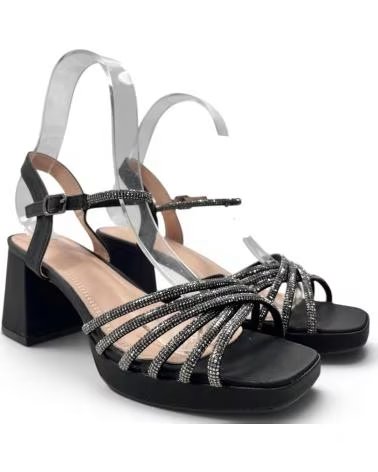 TIMBOS SANDALIA TACON Y PLATAFORMA FIESTA 132910 NEGRO