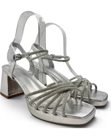 TIMBOS SANDALIA TACON FIESTA MUJER PLATA 132909 PLATEADO