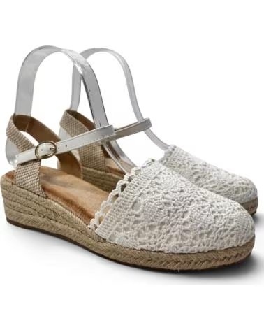 TIMBOS SANDALIA CUNA ESPARTO MUJER 132895 BLANCO