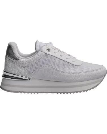 MICHAEL KORS ZAPATILLAS MUJER DEPORTIVAS HATTIE TRAINER 49T5HAFS1D BLANCO-PLATEADO
