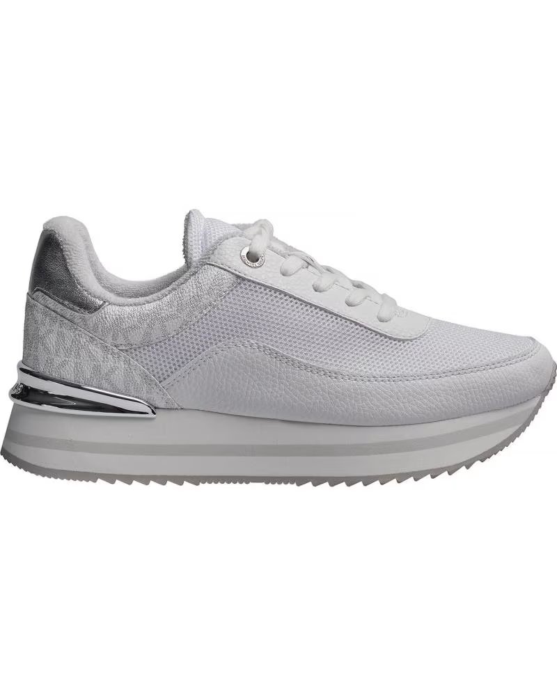 MICHAEL KORS ZAPATILLAS MUJER DEPORTIVAS HATTIE TRAINER 49T5HAFS1D BLANCO-PLATEADO