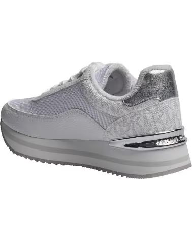 MICHAEL KORS ZAPATILLAS MUJER DEPORTIVAS HATTIE TRAINER 49T5HAFS1D BLANCO-PLATEADO
