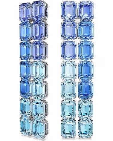 SWAROVSKI PENDIENTES LARGOS EN TONOS AZULES