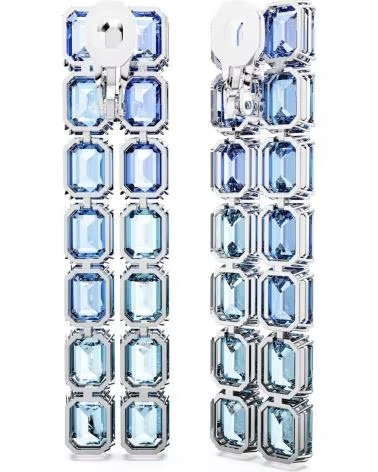SWAROVSKI PENDIENTES LARGOS EN TONOS AZULES