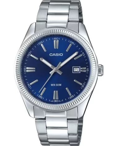 CASIO OROLOGIO MTP-1302PD-2AV ACCIAIO INOSSIDABILE BLU GRIS