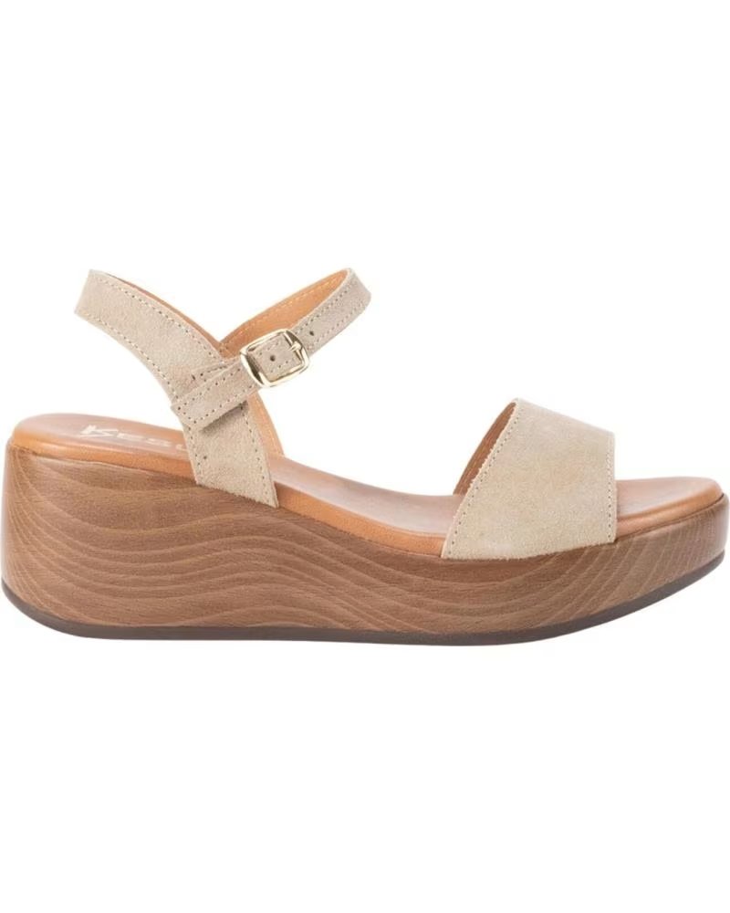 KESLEM WEDGE SANDAL IN BEIGE