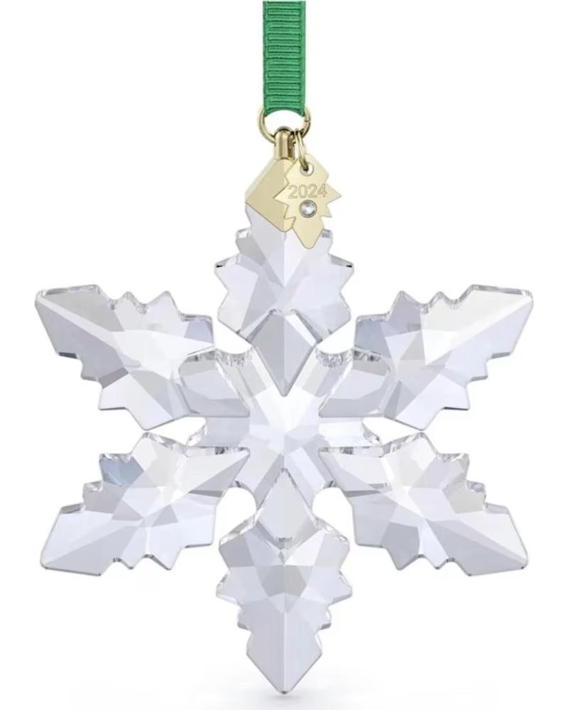 SWAROVSKI ORNAMENTO DE CRISTAL EM FORMATO DE FLOCO DE NEVE