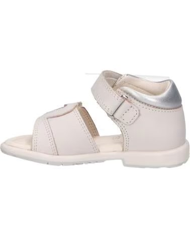 GEOX SANDALES POUR ENFANTS B5521B VERRED BLANCHES ET ARGENTÉES C1Z1N WHITE-LT SILVER