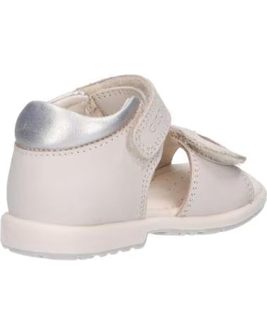GEOX SANDALES POUR ENFANTS B5521B VERRED BLANCHES ET ARGENTÉES C1Z1N WHITE-LT SILVER